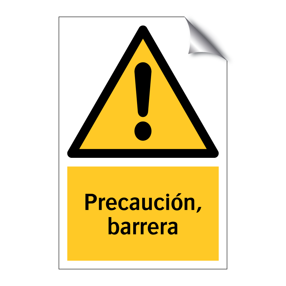 Precaución, barrera