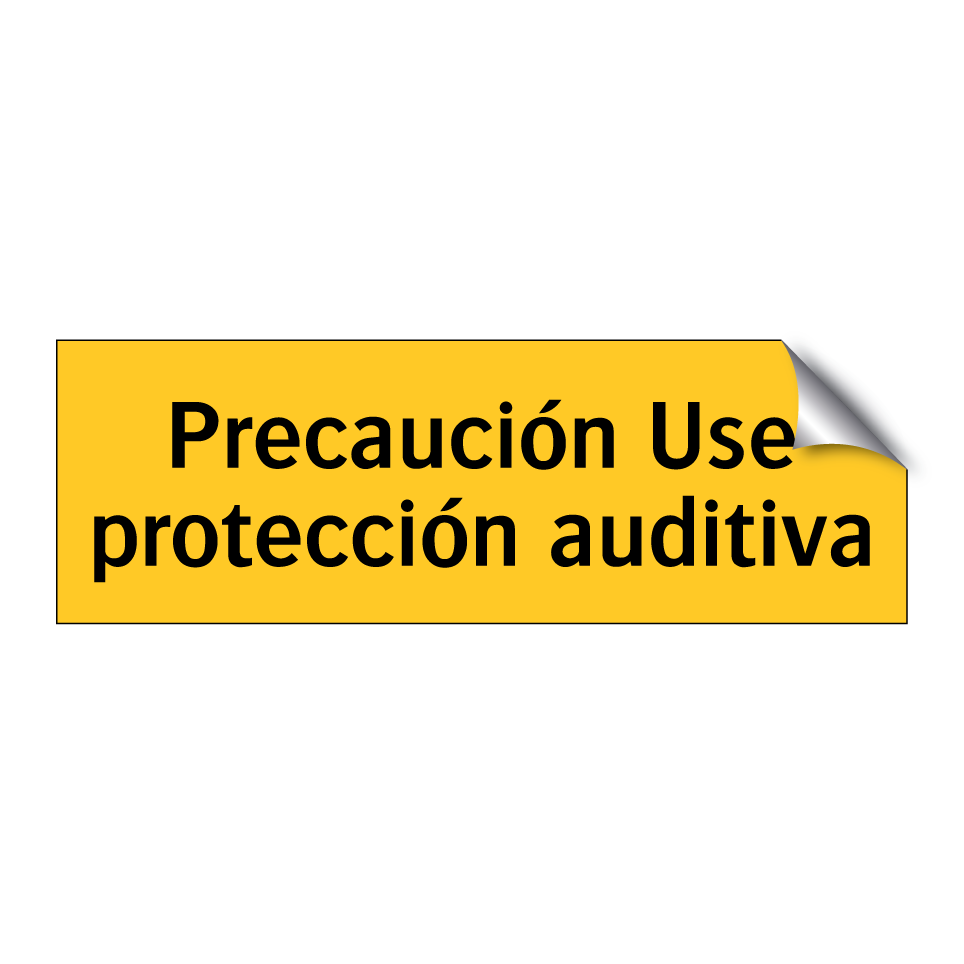 Precaución Use protección auditiva