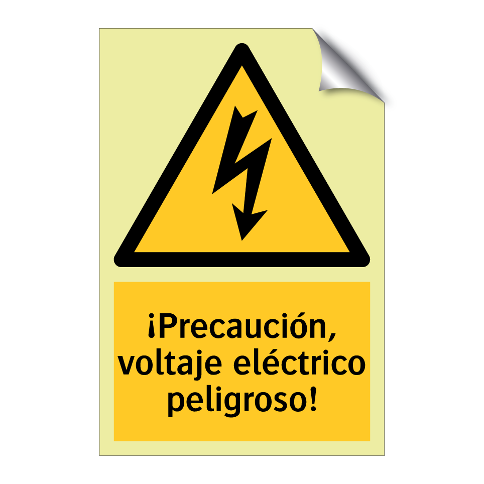 ¡Precaución, voltaje eléctrico peligroso!