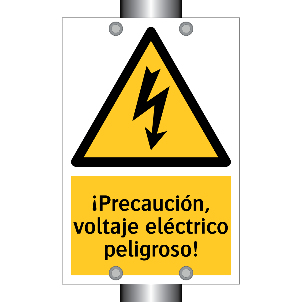 ¡Precaución, voltaje eléctrico peligroso!