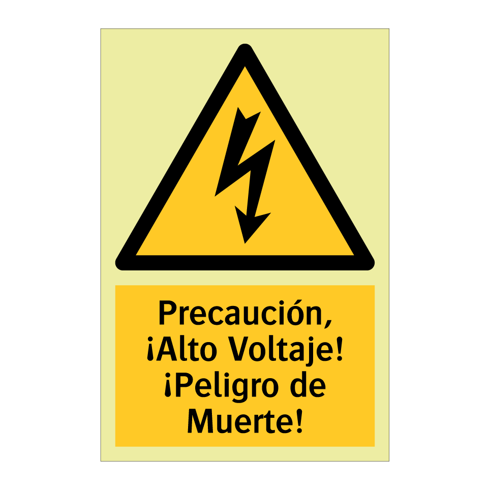 Precaución, ¡Alto Voltaje! ¡Peligro de Muerte!