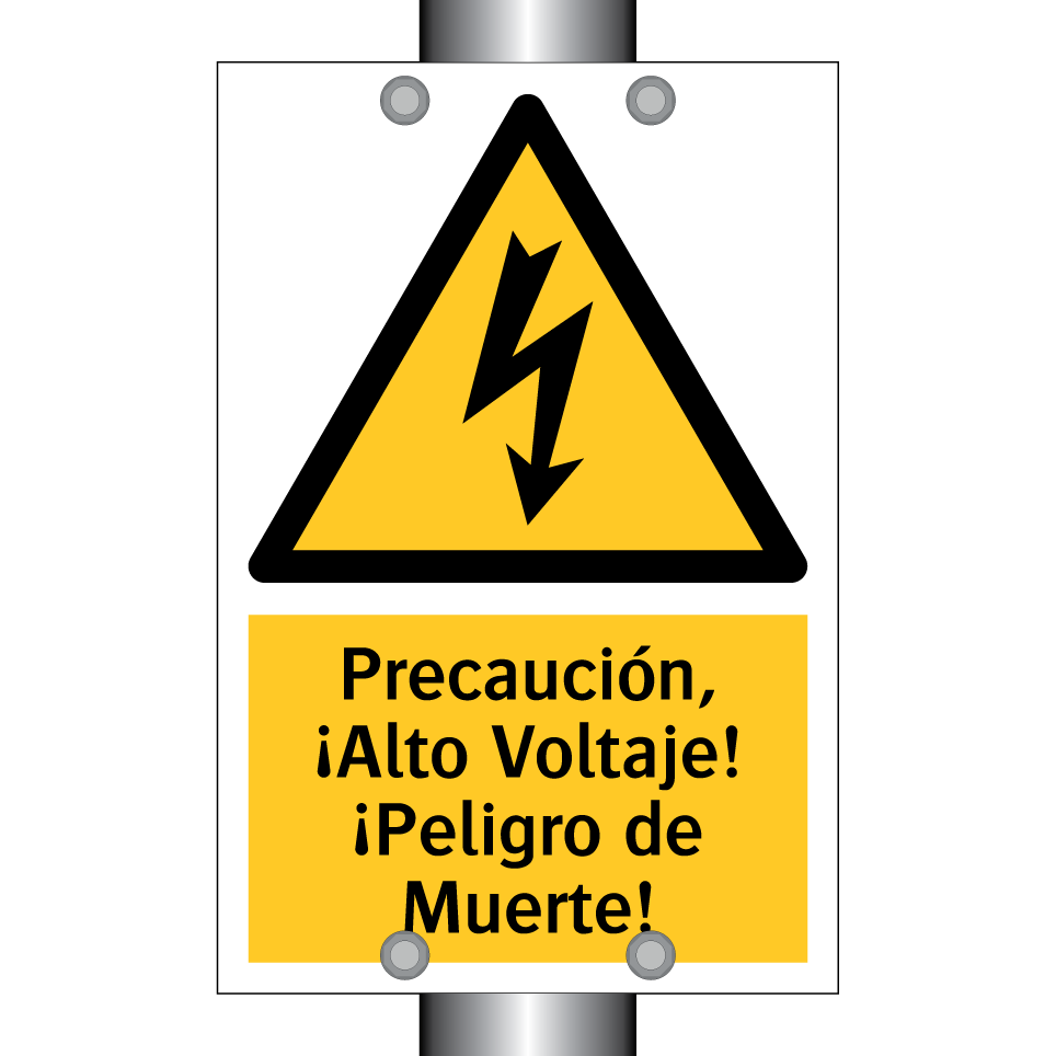 Precaución, ¡Alto Voltaje! ¡Peligro de Muerte!