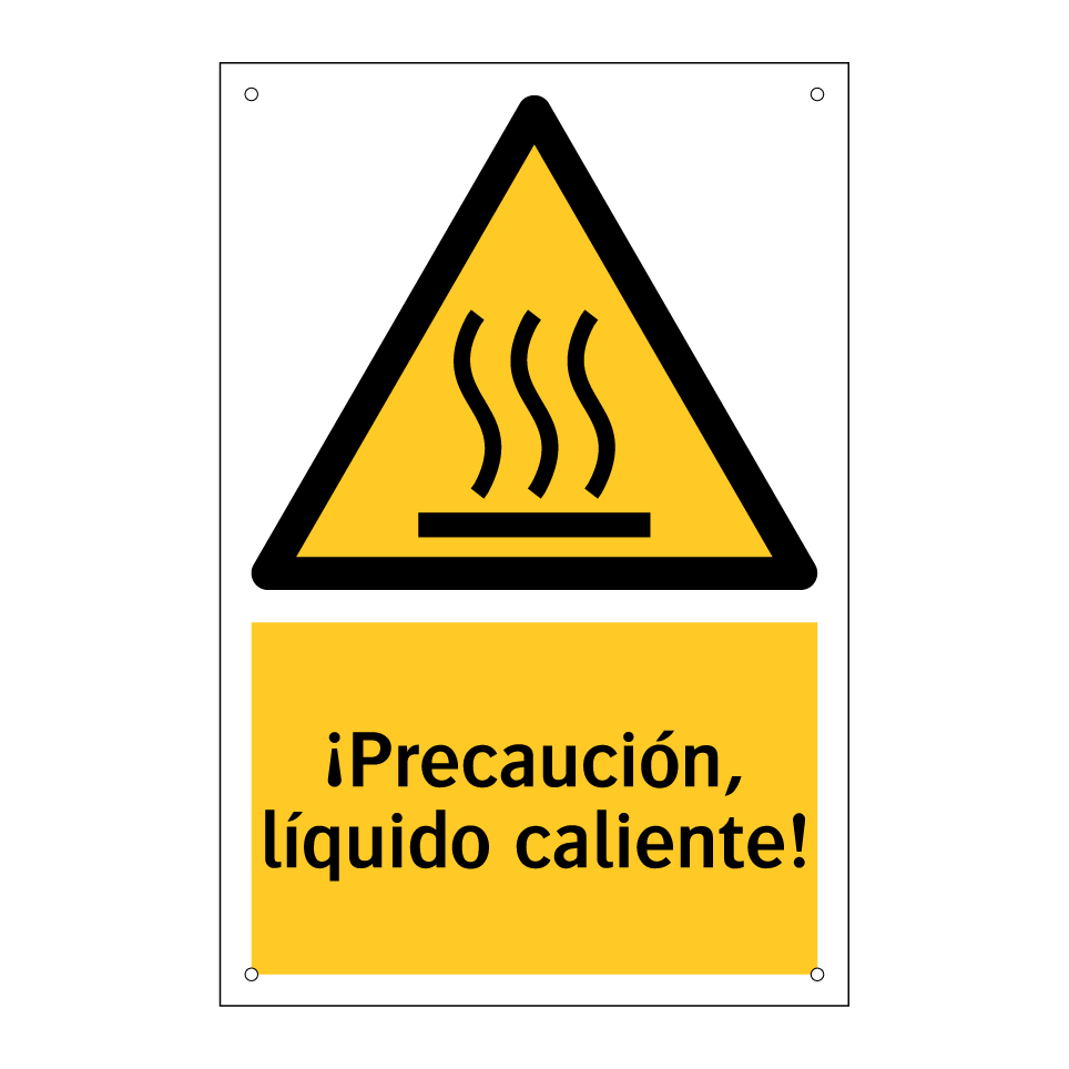 ¡Precaución, líquido caliente!