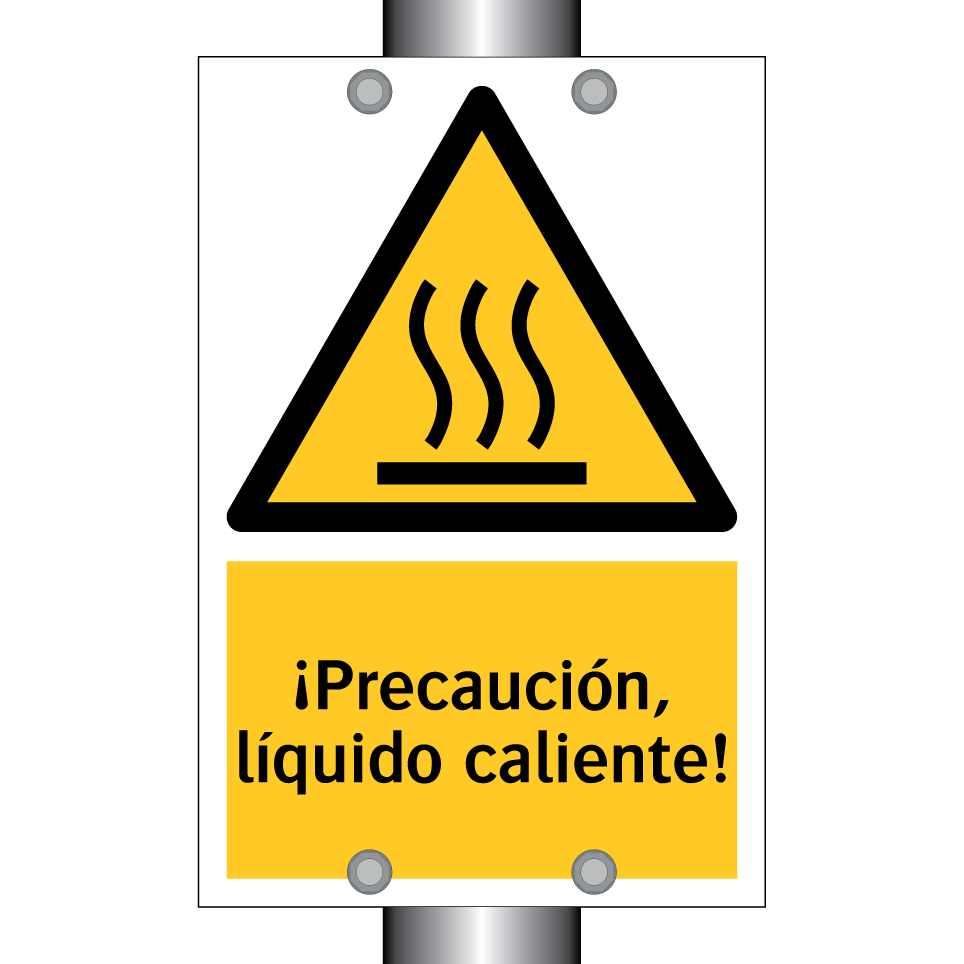 ¡Precaución, líquido caliente!