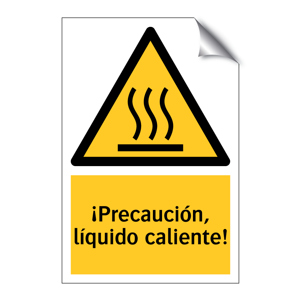 ¡Precaución, líquido caliente!