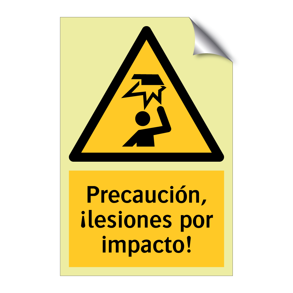 Precaución, ¡lesiones por impacto!