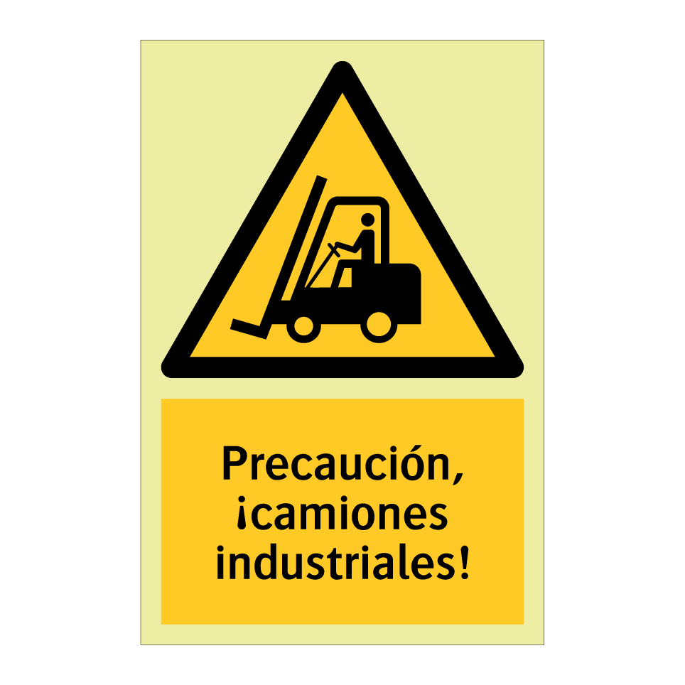 Precaución, ¡camiones industriales!