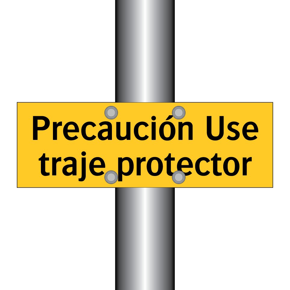 Precaución Use traje protector