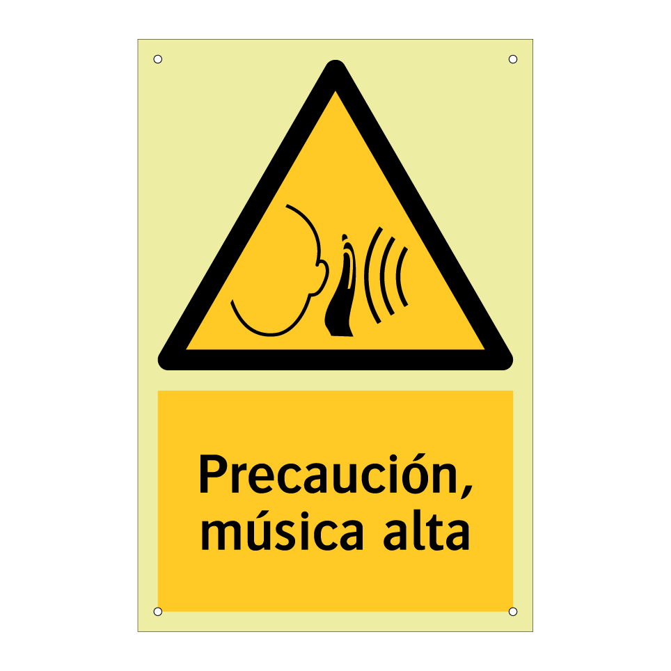Precaución, música alta