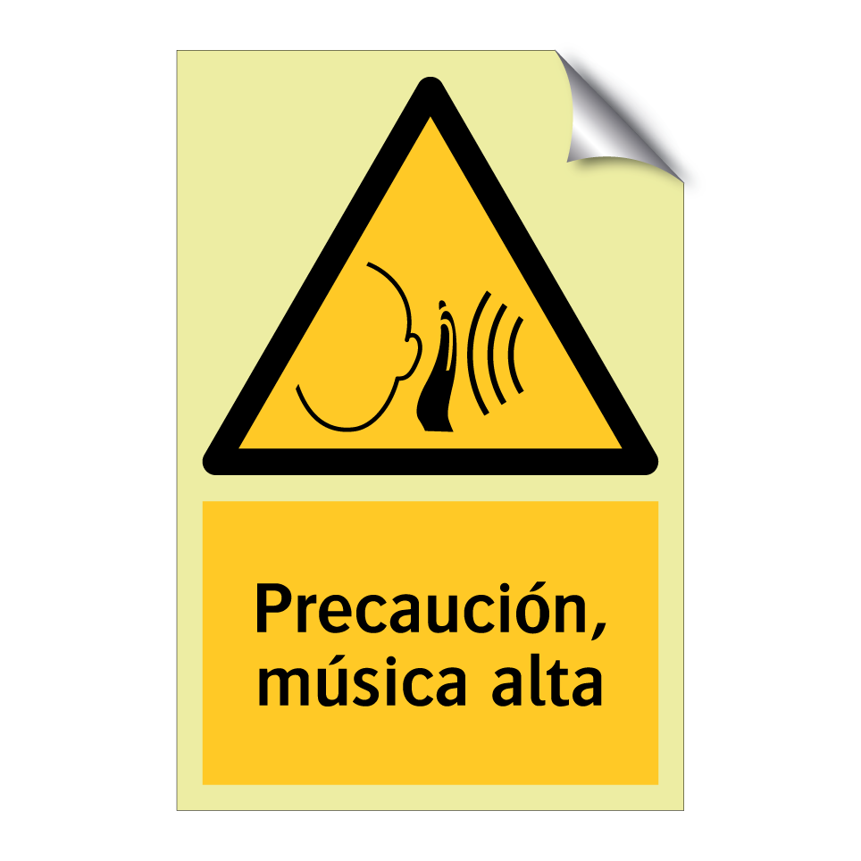 Precaución, música alta