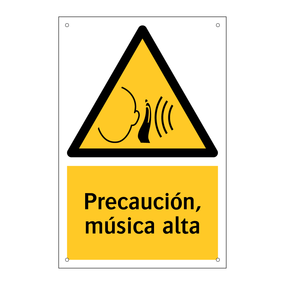 Precaución, música alta