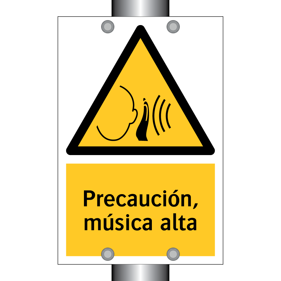 Precaución, música alta