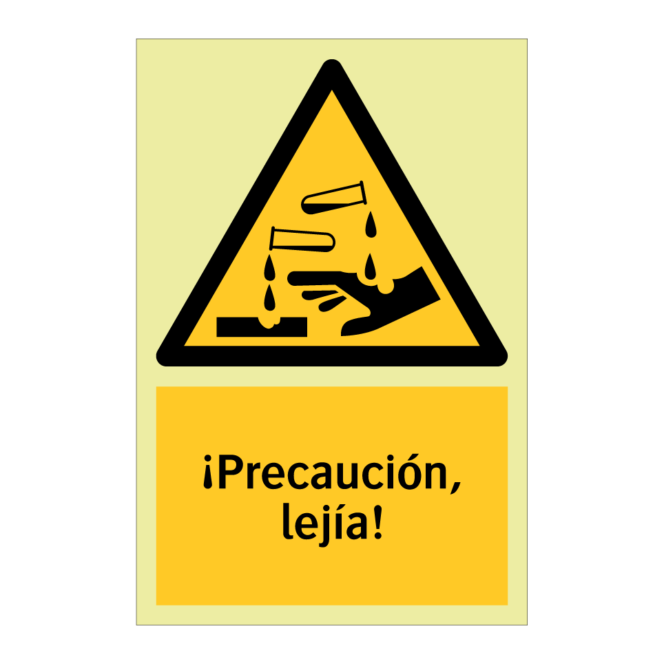 ¡Precaución, lejía!