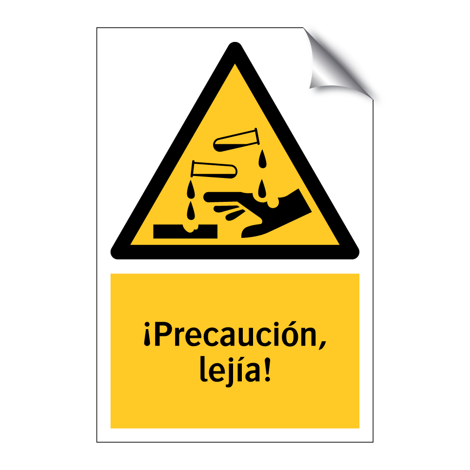 ¡Precaución, lejía!