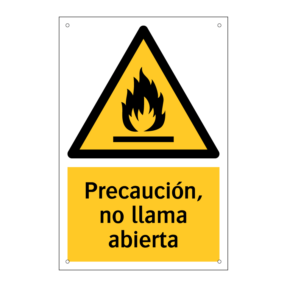 Precaución, no llama abierta