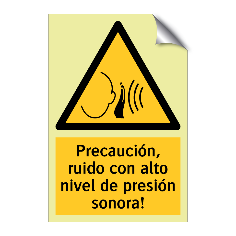 Precaución, ruido con alto nivel de presión sonora!