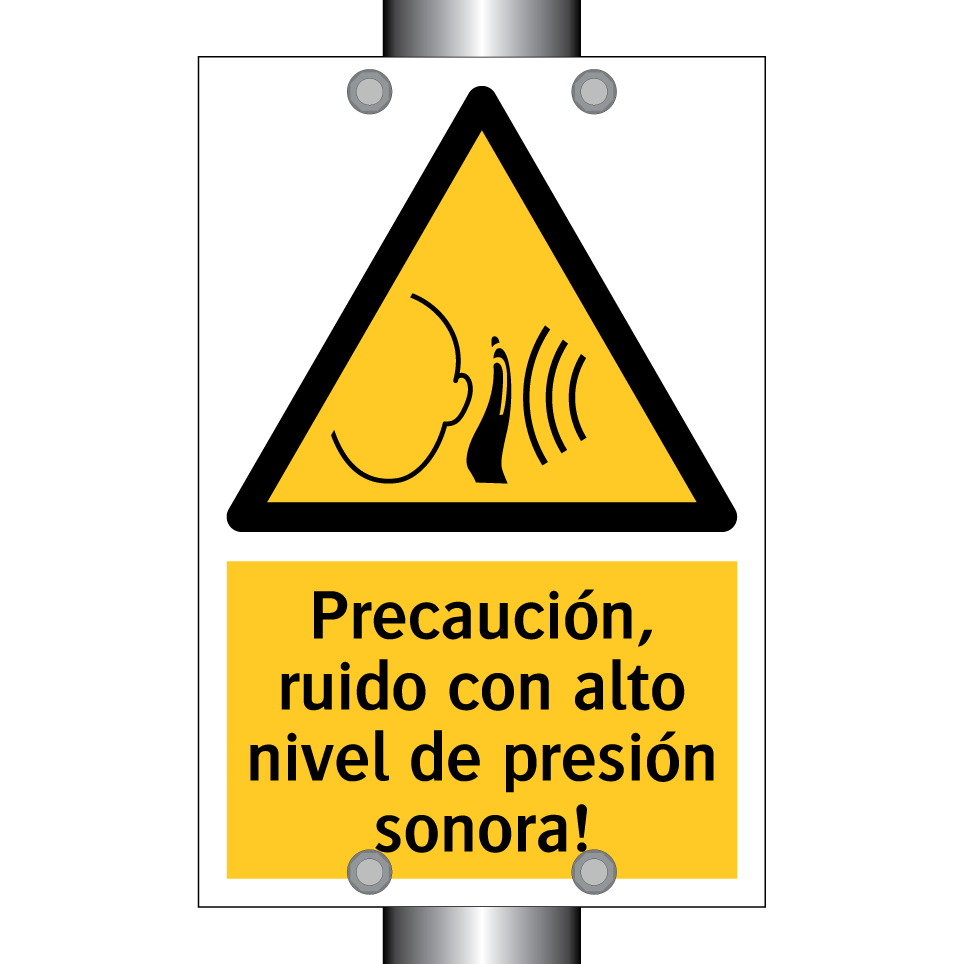 Precaución, ruido con alto nivel de presión sonora!