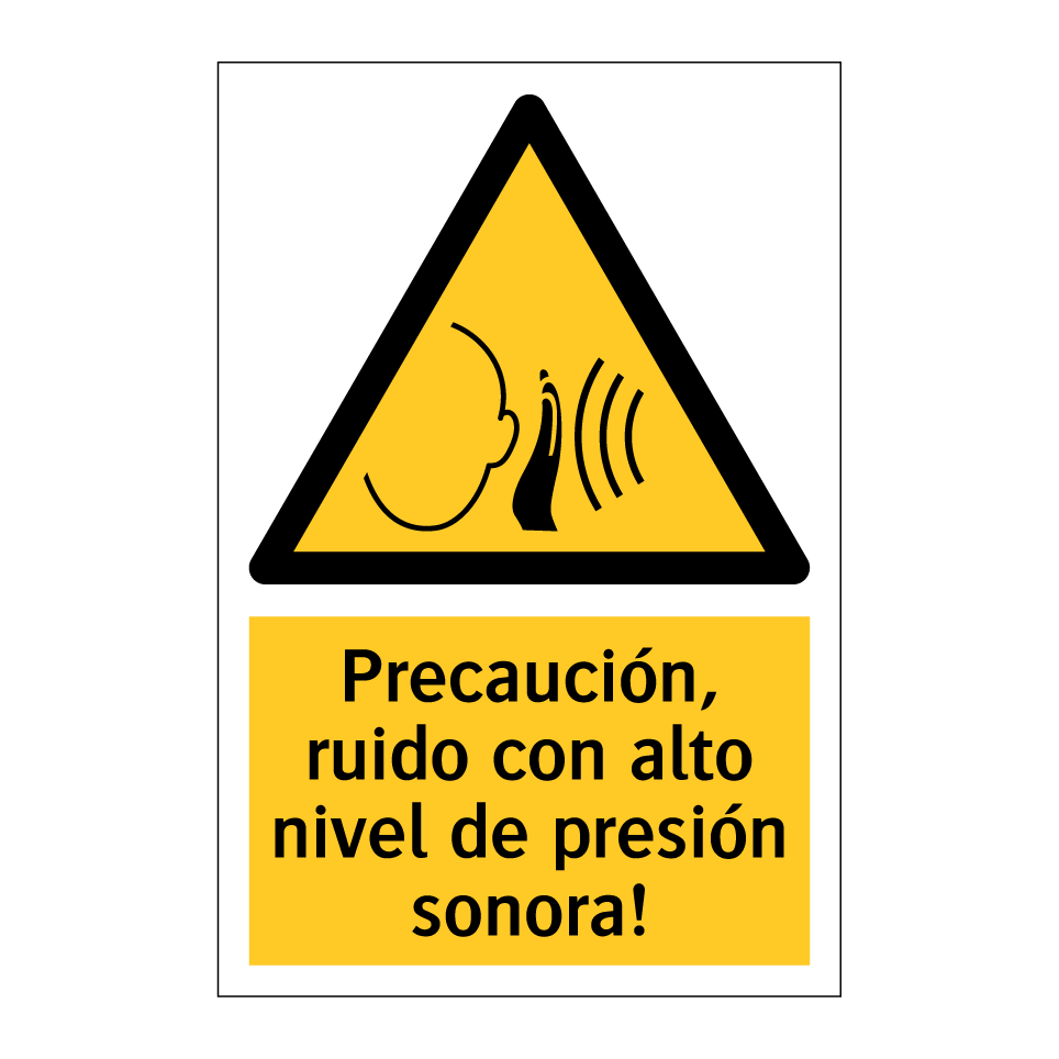 Precaución, ruido con alto nivel de presión sonora!
