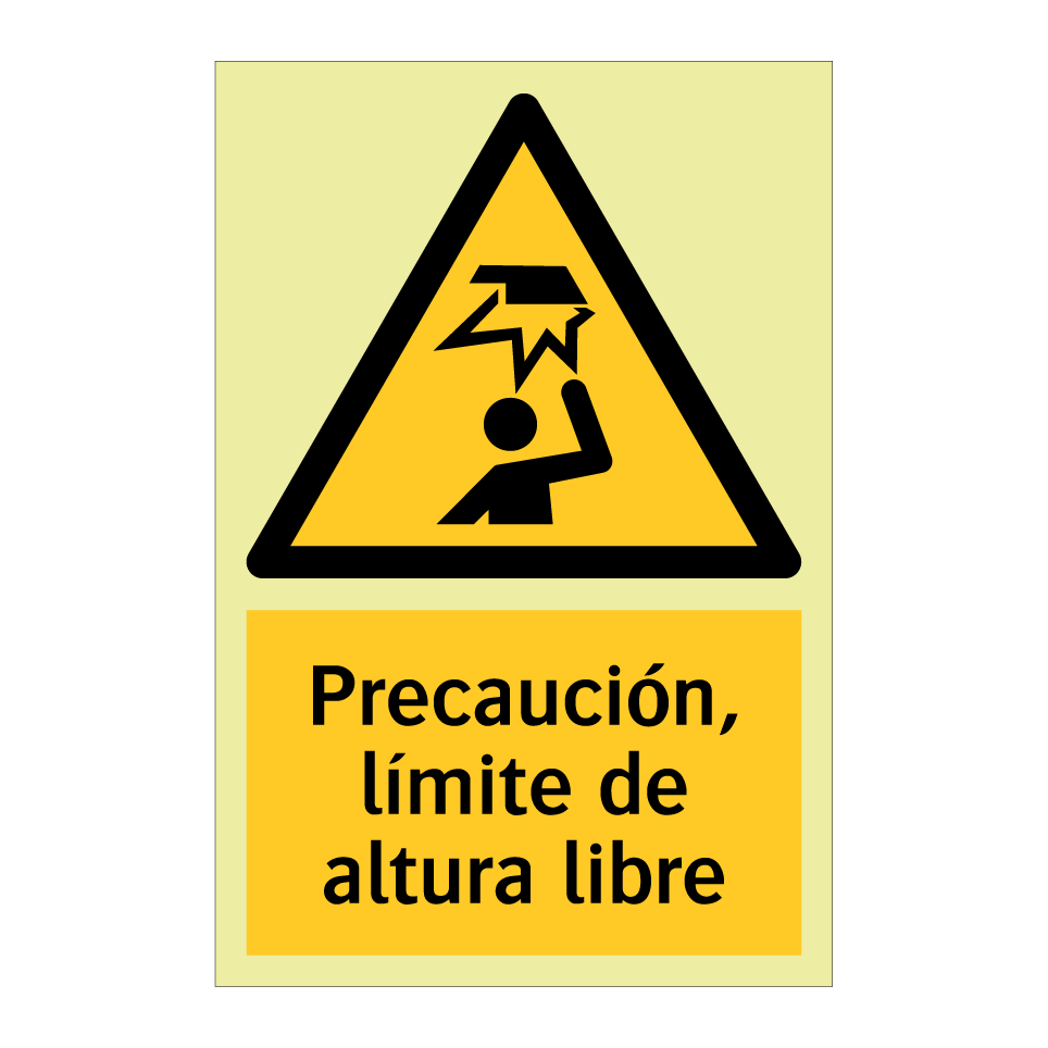 Precaución, límite de altura libre