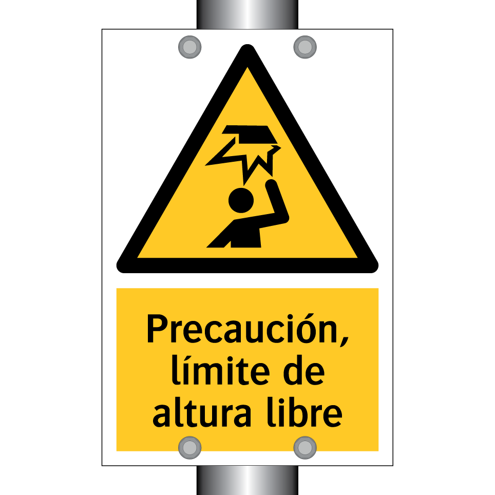 Precaución, límite de altura libre