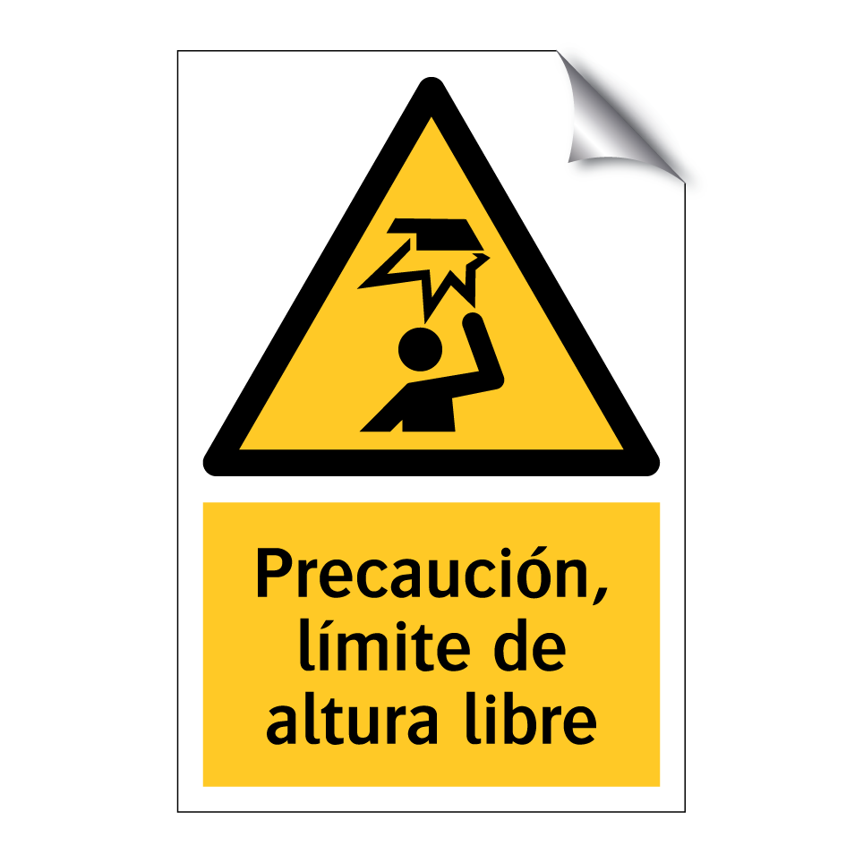 Precaución, límite de altura libre