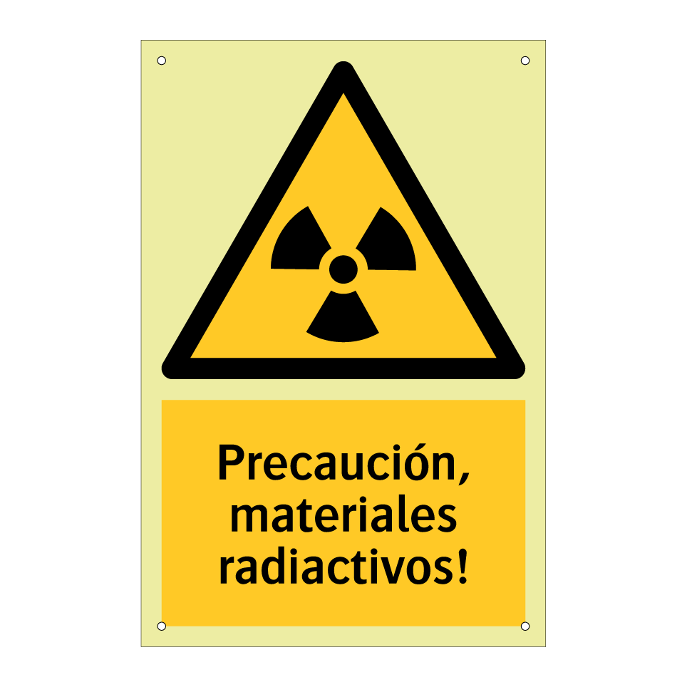 Precaución, materiales radiactivos!
