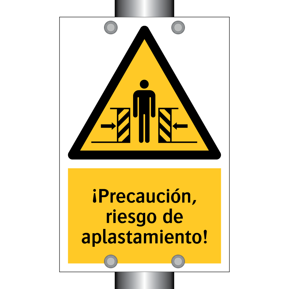 ¡Precaución, riesgo de aplastamiento!