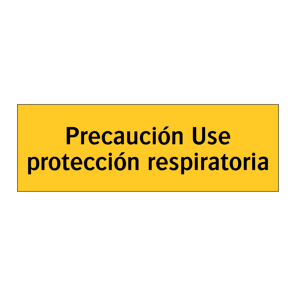 Precaución Use protección respiratoria