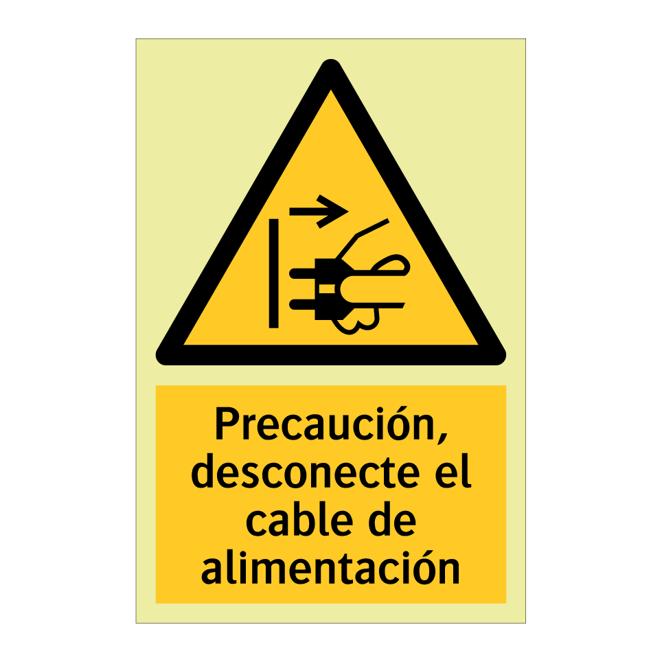 Precaución, desconecte el cable de alimentación