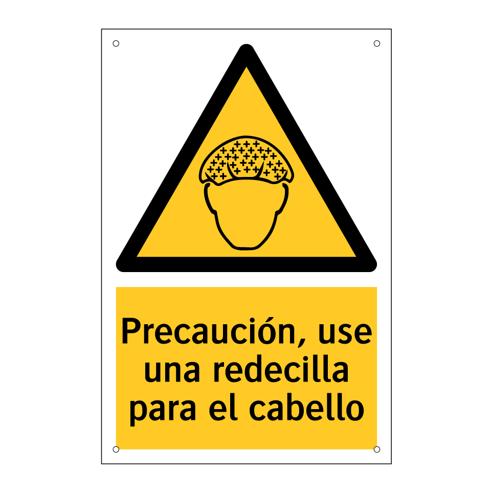 Precaución, use una redecilla para el cabello