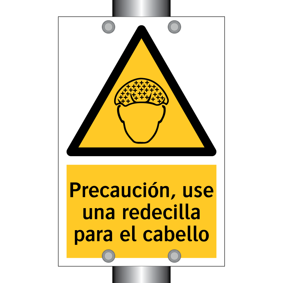 Precaución, use una redecilla para el cabello