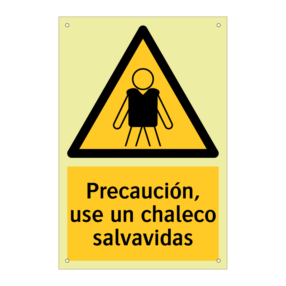 Precaución, use un chaleco salvavidas