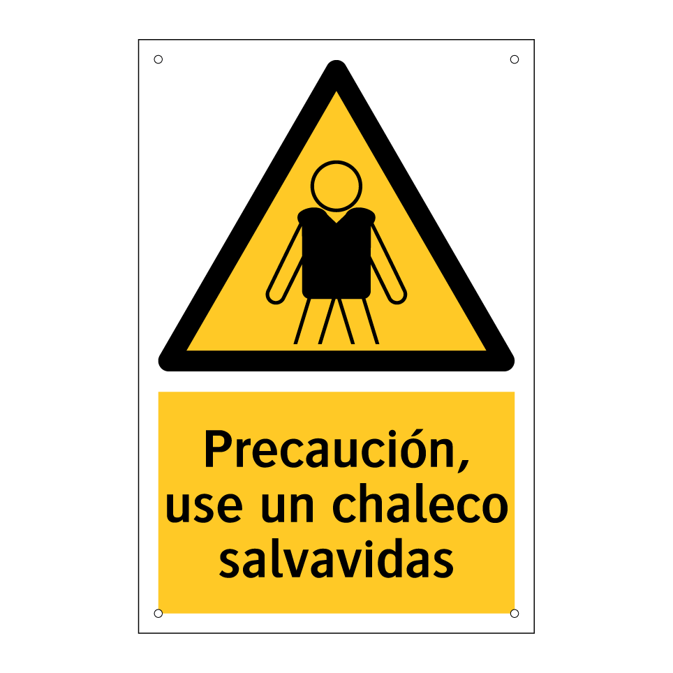 Precaución, use un chaleco salvavidas