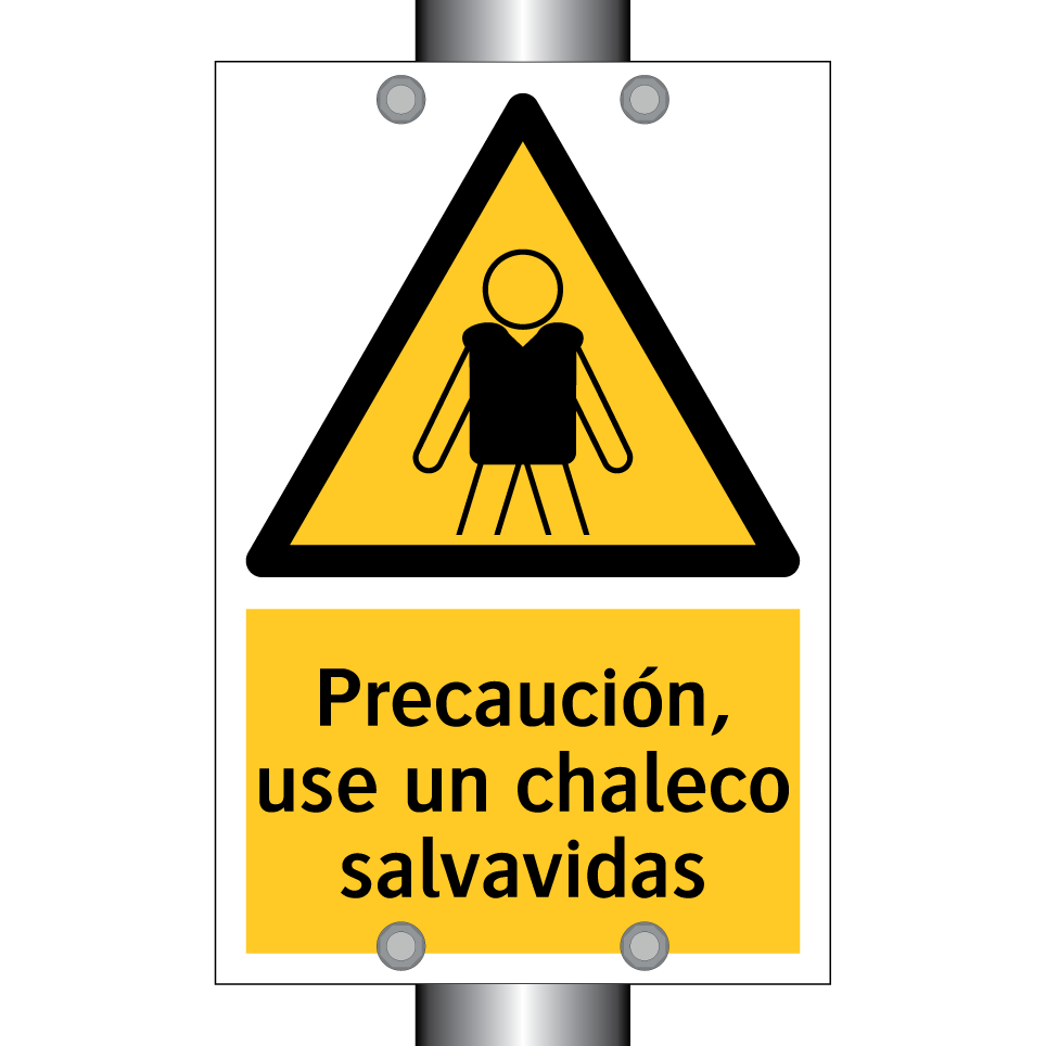 Precaución, use un chaleco salvavidas