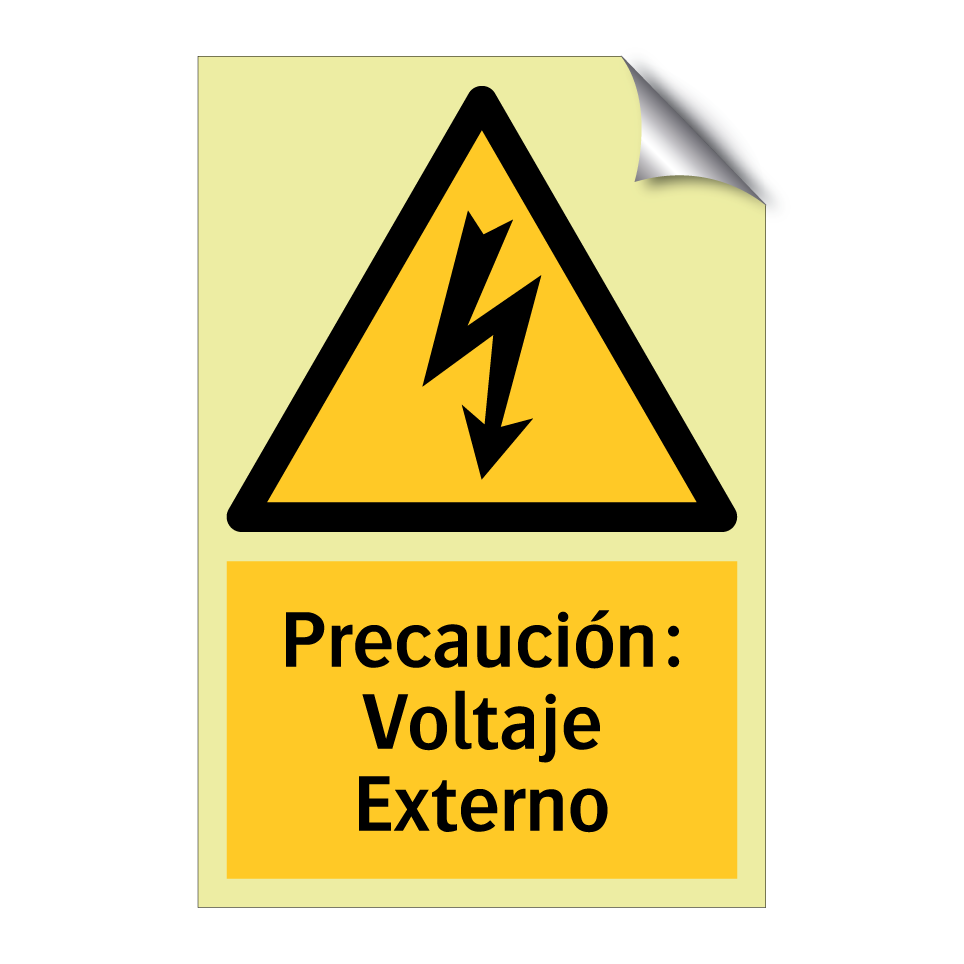 Precaución: Voltaje Externo
