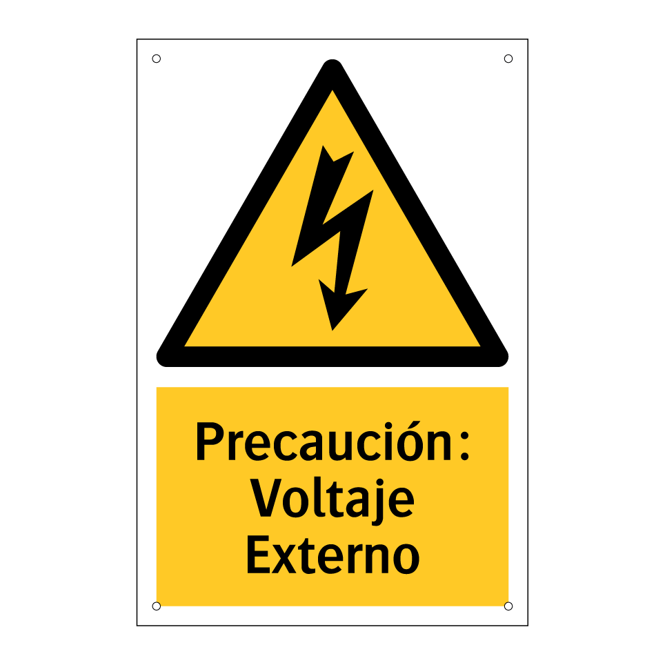 Precaución: Voltaje Externo