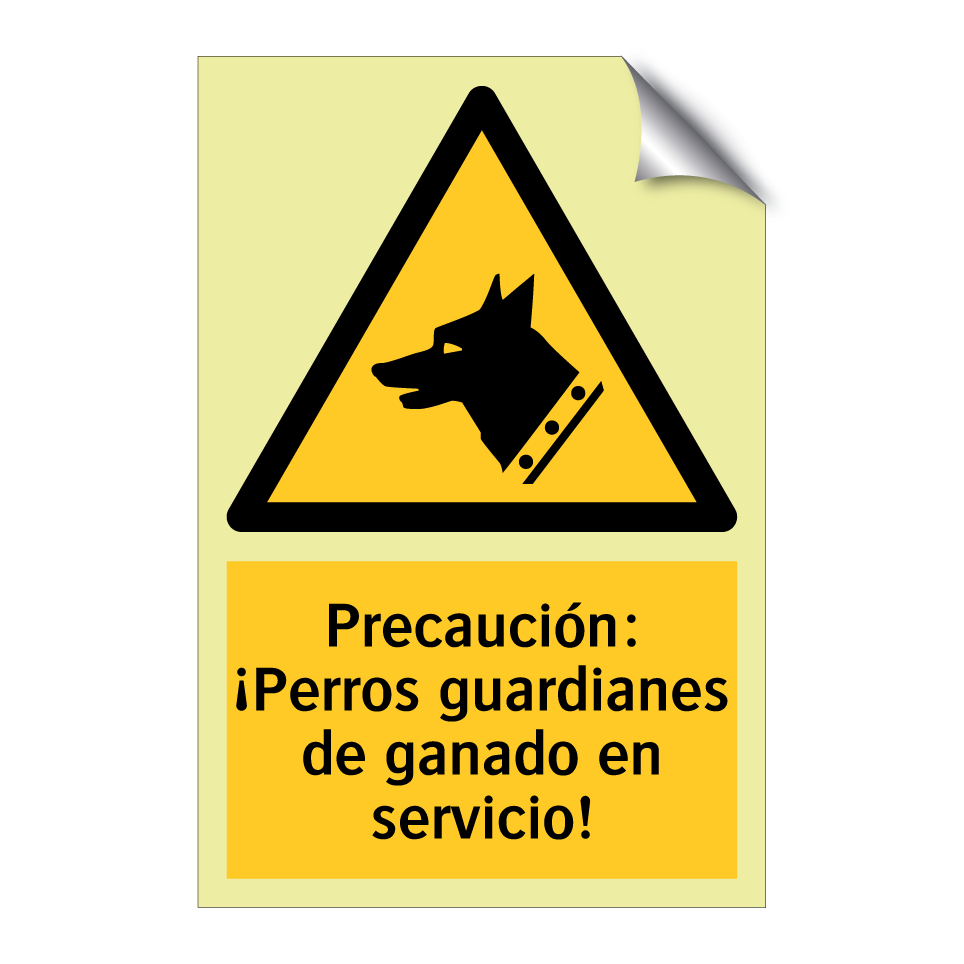 Precaución: ¡Perros guardianes de ganado en servicio!