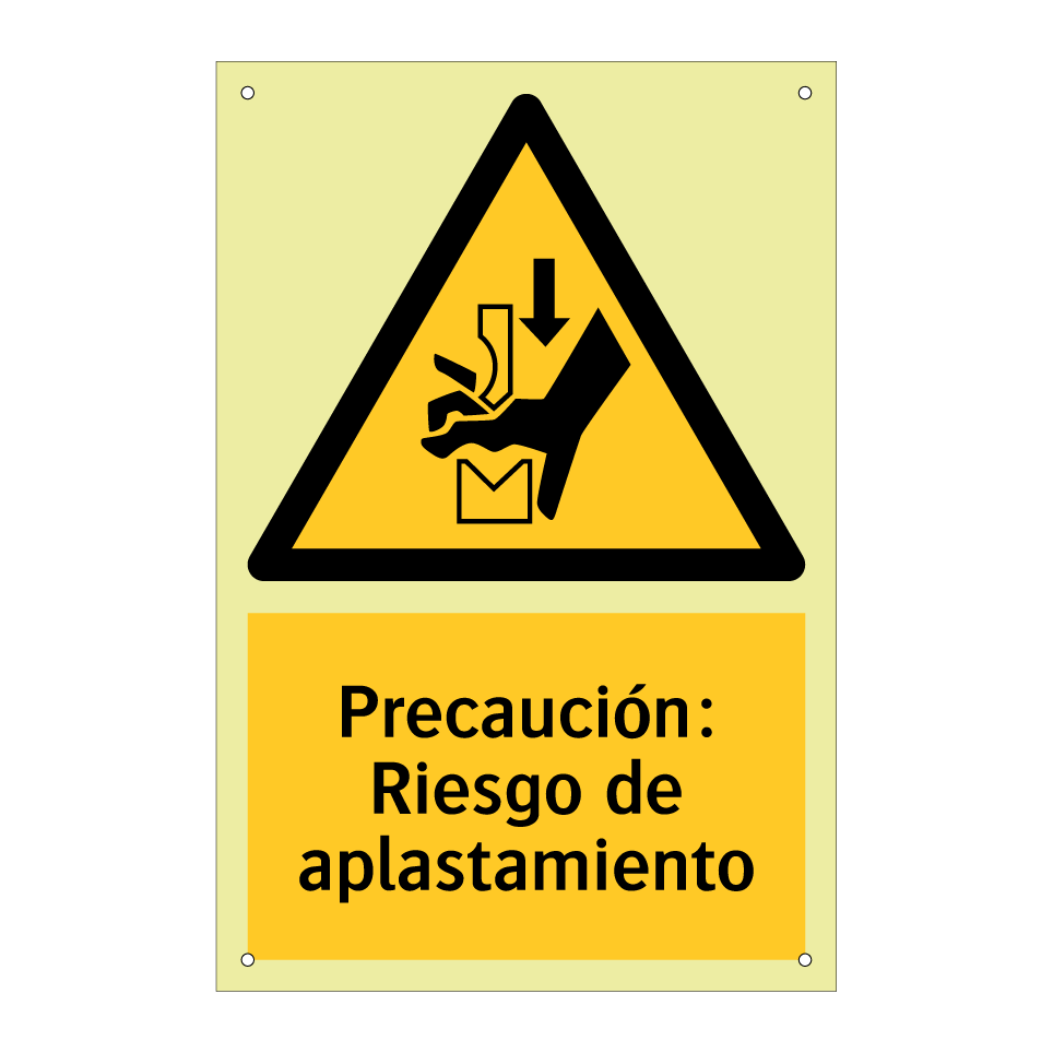 Precaución: Riesgo de aplastamiento