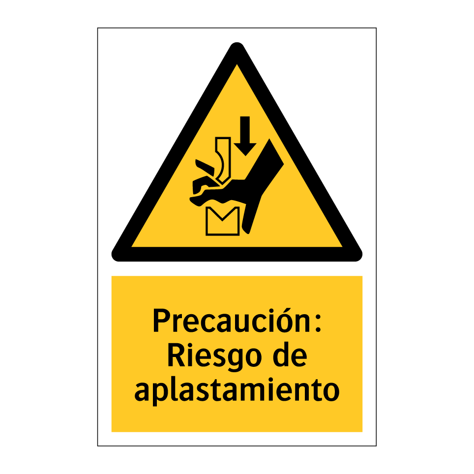 Precaución: Riesgo de aplastamiento