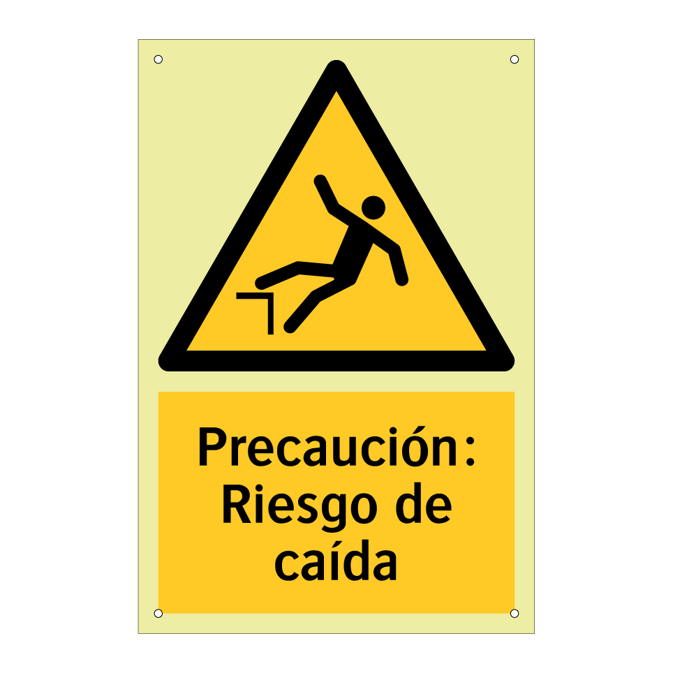 Precaución: Riesgo de caída