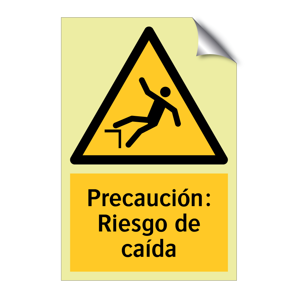 Precaución: Riesgo de caída
