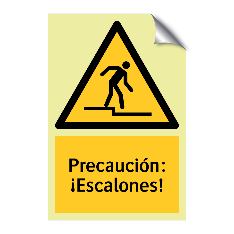 Precaución: ¡Escalones!