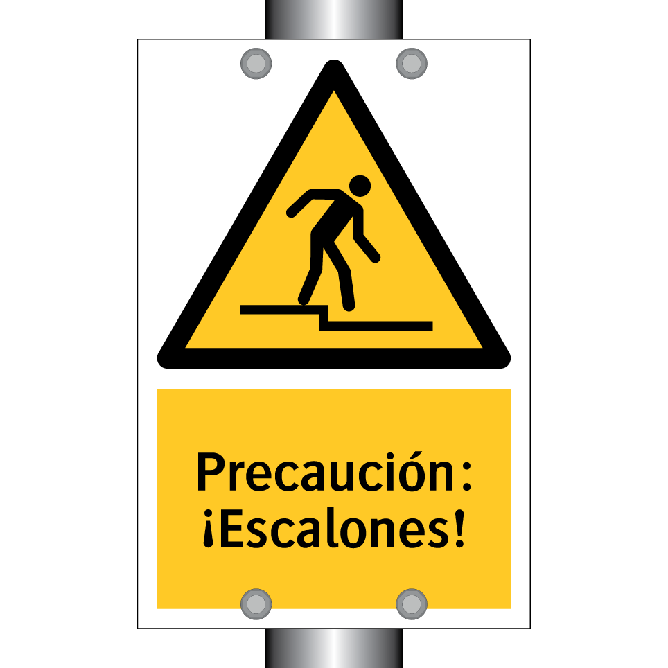 Precaución: ¡Escalones!