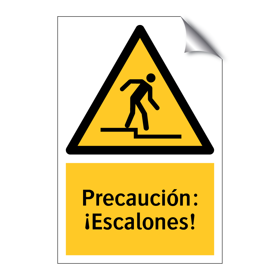 Precaución: ¡Escalones!