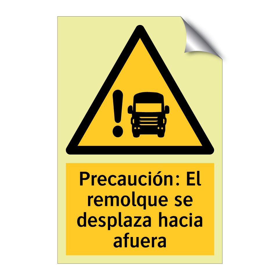 Precaución: El remolque se desplaza hacia afuera