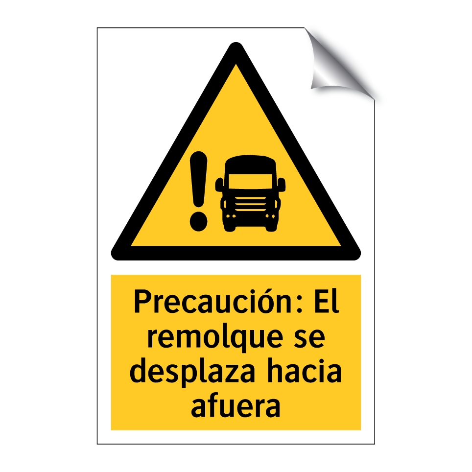 Precaución: El remolque se desplaza hacia afuera