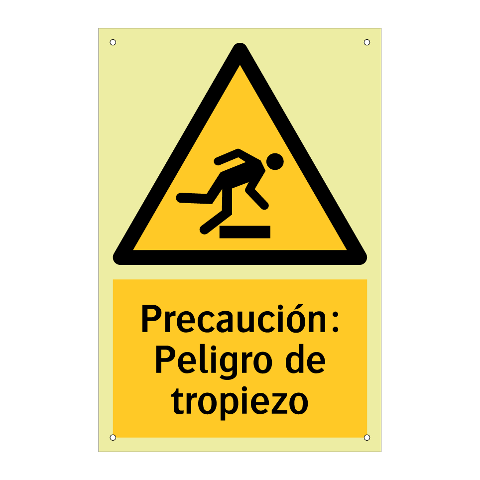 Precaución: Peligro de tropiezo