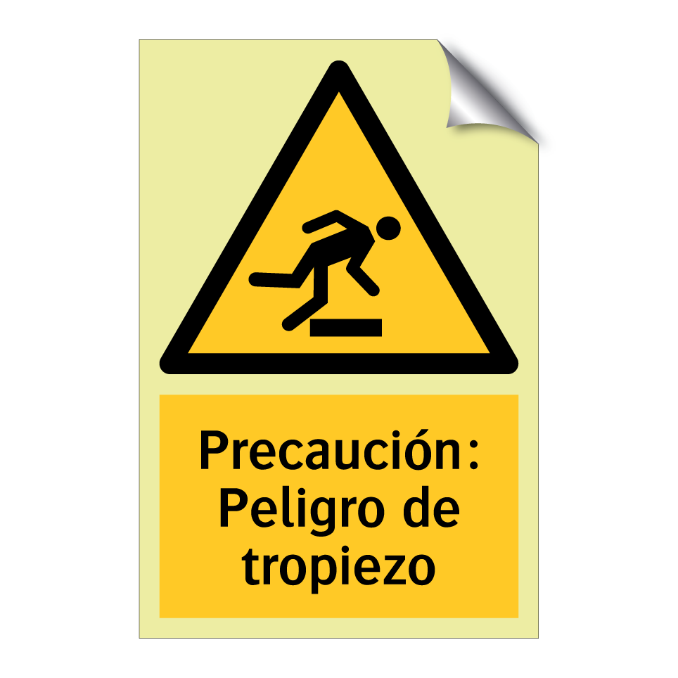 Precaución: Peligro de tropiezo