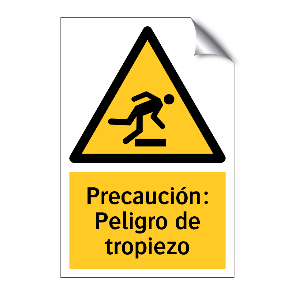 Precaución: Peligro de tropiezo