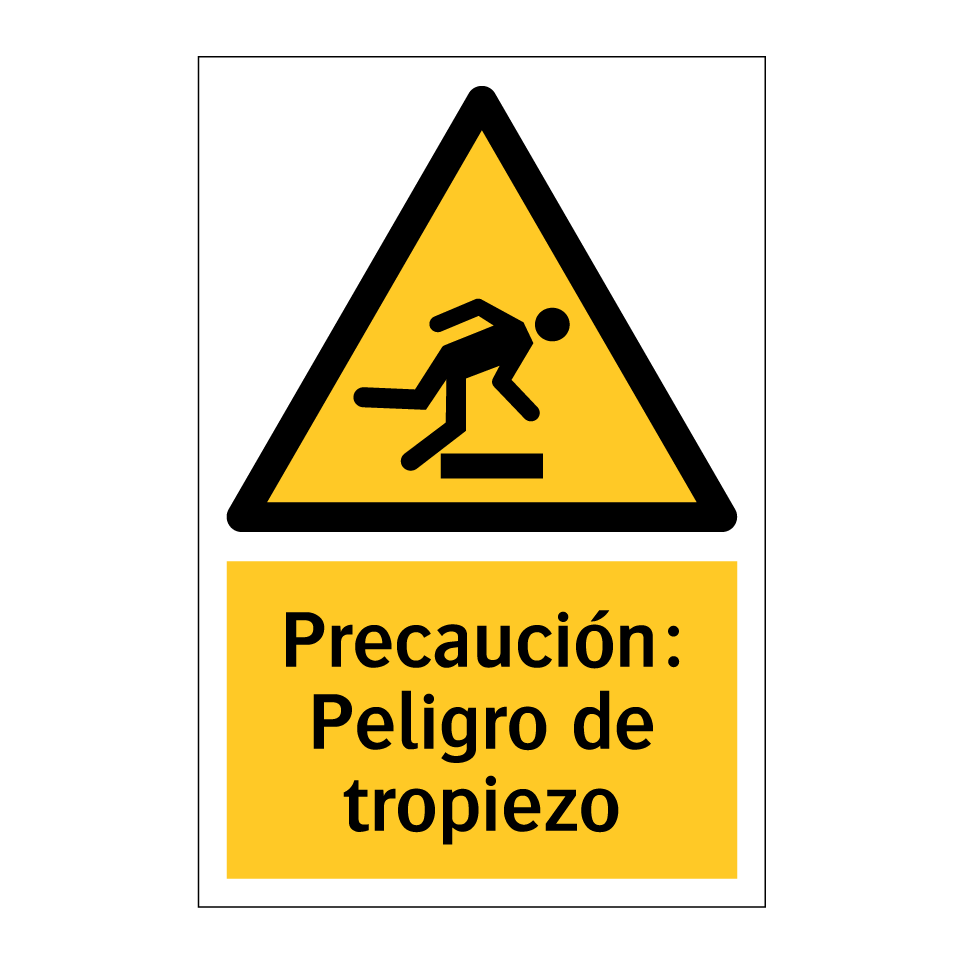 Precaución: Peligro de tropiezo